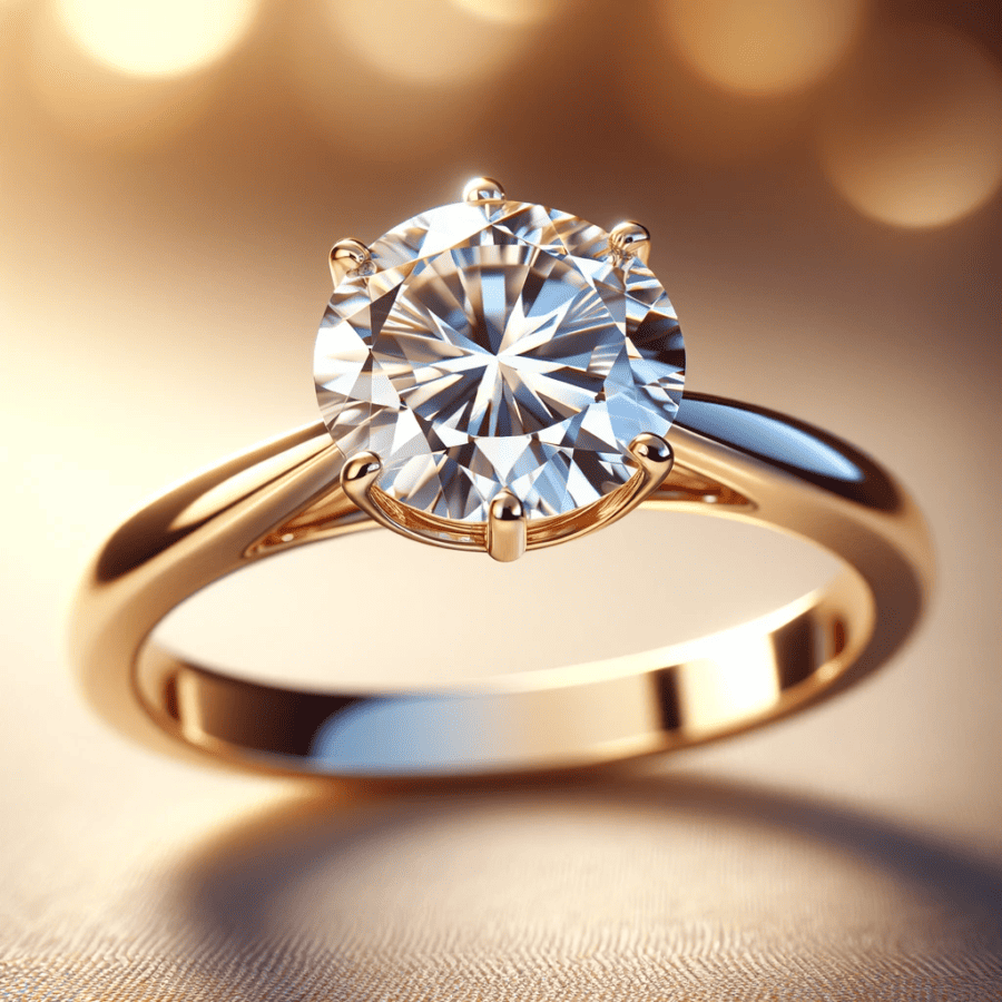 round engagement ring