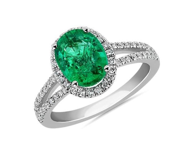 EMERALD GREEN ENGAGEMENT RINGS