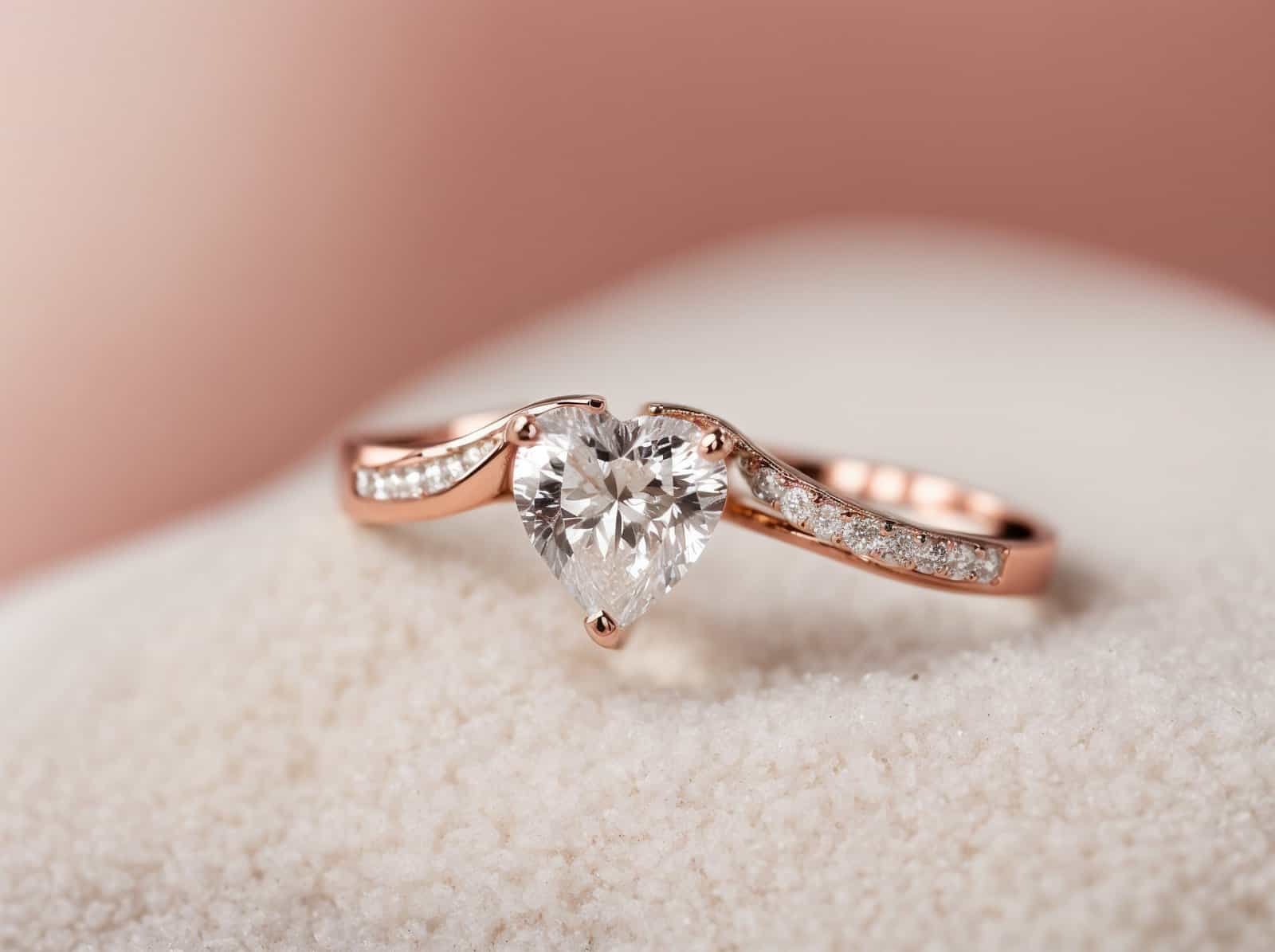 Celtic Heart Lab Created Diamond Solitaire Engagement Ring